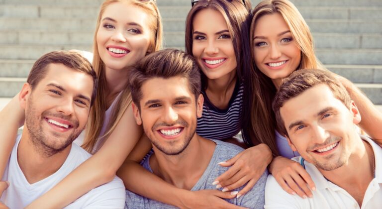 Group of friends with healthy smile in Winnipeg